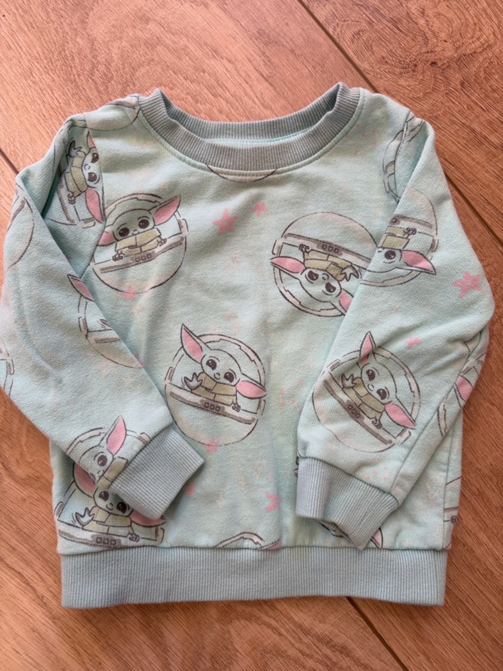 Star Wars Mint Green Baby Yoda (Grogu) Print Pullover Sweatshirt